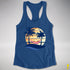 Lesbian Pride Hammock Summer Beach Sunset Racerback Tank - Royal